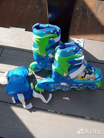 Роликовые коньки детские р.28-33 раздвижные
