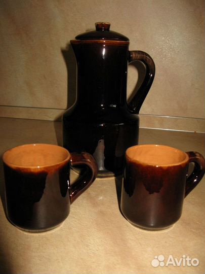 Набор керамический Кувшин + 2 кружки