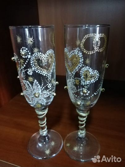 Фужеры для шампанского свадебные