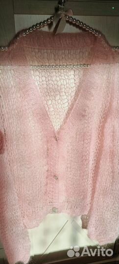 Кофта вязаная паутинка