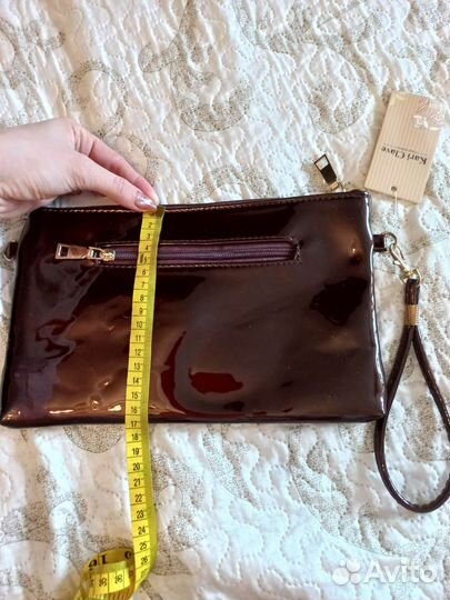 Клатч новый кофейный, коричневый,Испания