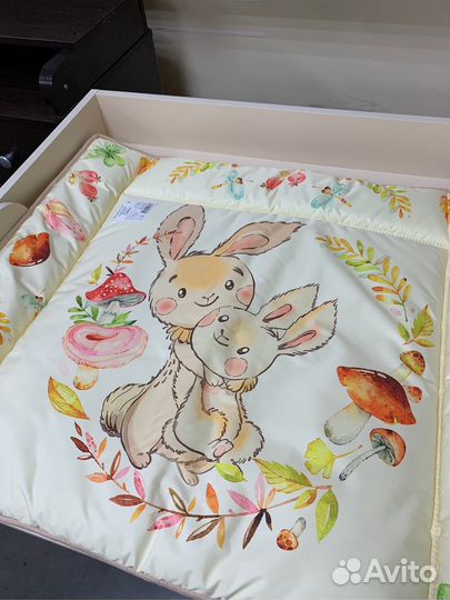 Матрасик для пеленания 800*670 зверята (Зайчата) А