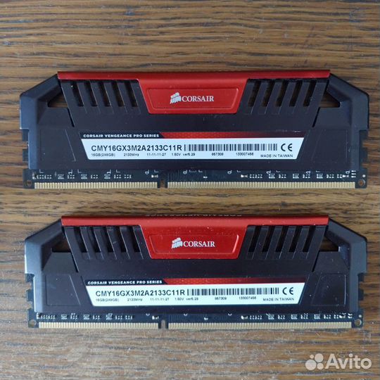 Corsair Vengeance Pro DDR3 2133мгц 16гб (2x8)