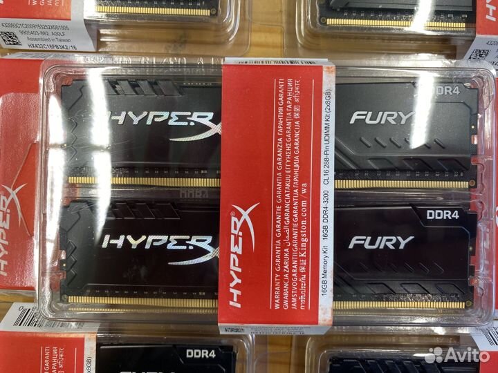 Новая Kingston HyperX Fury DDR4 16GB (8x2) 3200Mhz