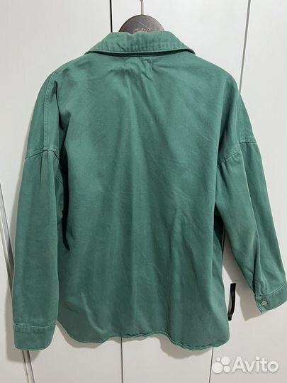 Рубашка зеленая мужская topshop