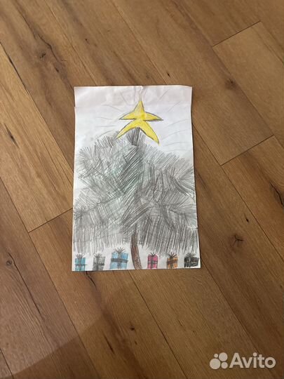 Картина елка ручная работа 300р