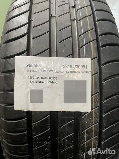 Michelin Primacy 3 215/55 R18