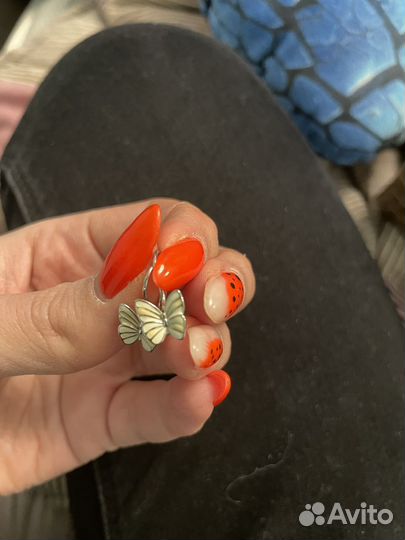 Детские сережки серебро