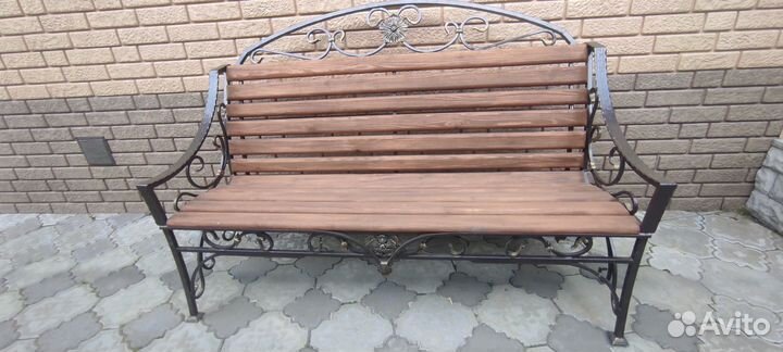 Лавка садовая кованная