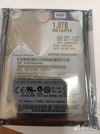 Жесткий диск для ноутбука 1 тб