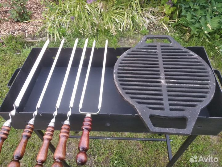 Шампура из нержавейки с деревянной ручкой