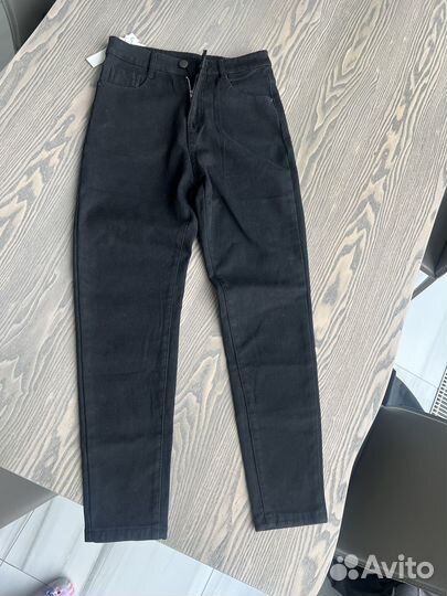 Джинсы с флисом теплые M