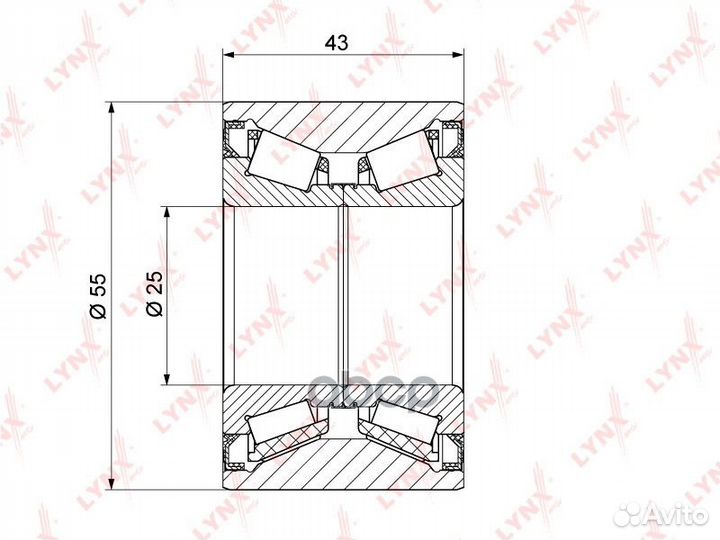 Комплект подшипника ступицы колеса зад WB12