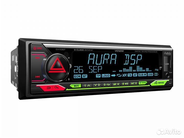 Автомагнитола Aura Venom-D41DSP ус D-класс 4х141Вт