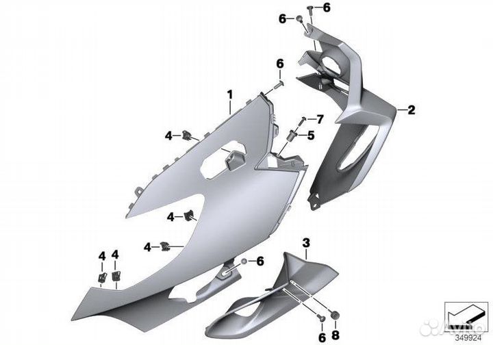 Облицовка фары мотоцикла GTL/GT