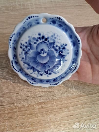 Тарелочка декоративная Гжель