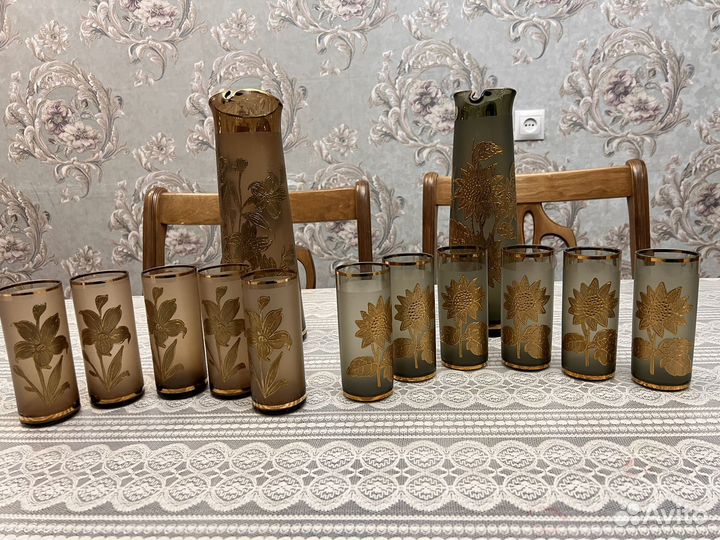 Графин со стаканами Богемия