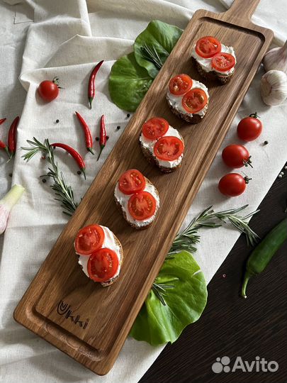 Разделочная доска, 62,5х13 см, натуральный дуб