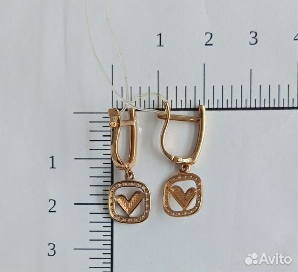 Золотые серьги 585 пробы. Арт 152