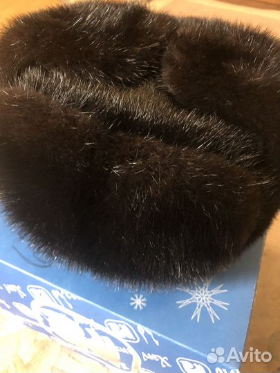 Норковая шапка мужская бу