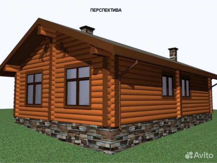 Сруб дома из бревна