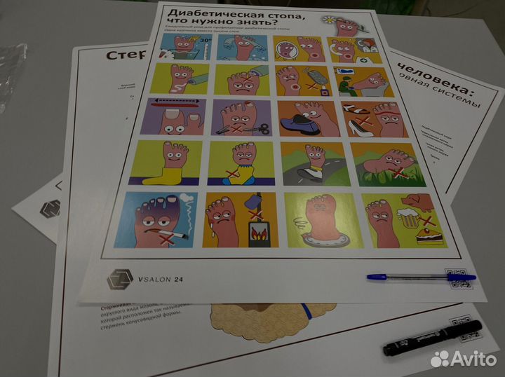 Плакат диабетическая стопа