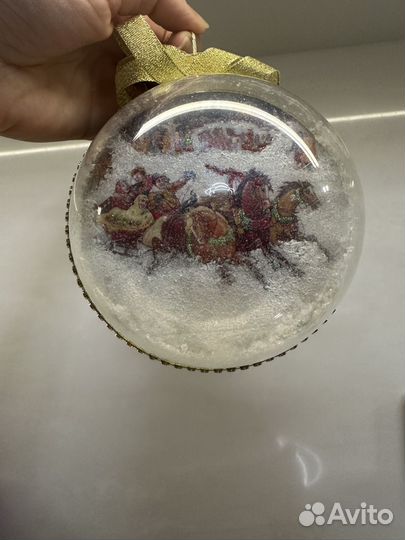 Елочные игрушки Белоснежка/большой шар