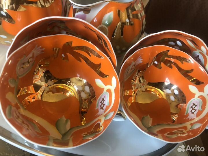 Сервиз чайный дулево «золотой олень»