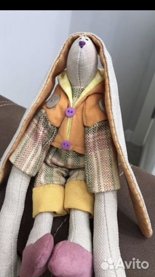 Тильда зайцы, подхваты для штор