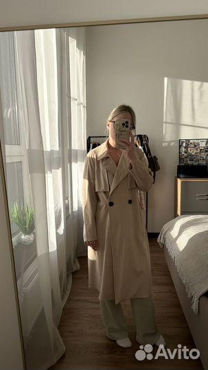 Пальто/тренч замшевый zara