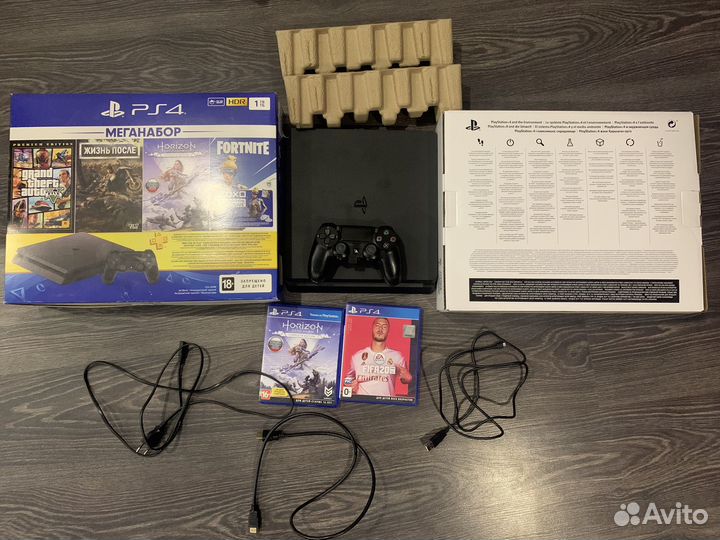 Sony PS4 Slim 1TB Полный комплект Идеал