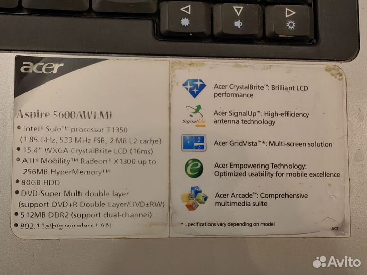 Acer Aspire 5600AWL Mi