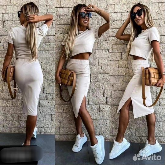 Костюм юбка и топ женский летний