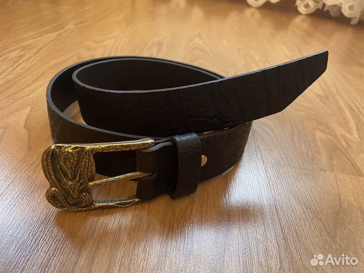 Ремень с литой латунной пряжкой 