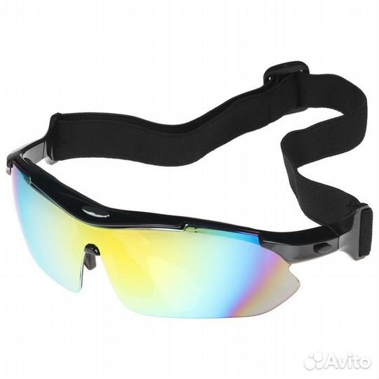 Очки велосипедные со сменными линзами в кейсе, цве