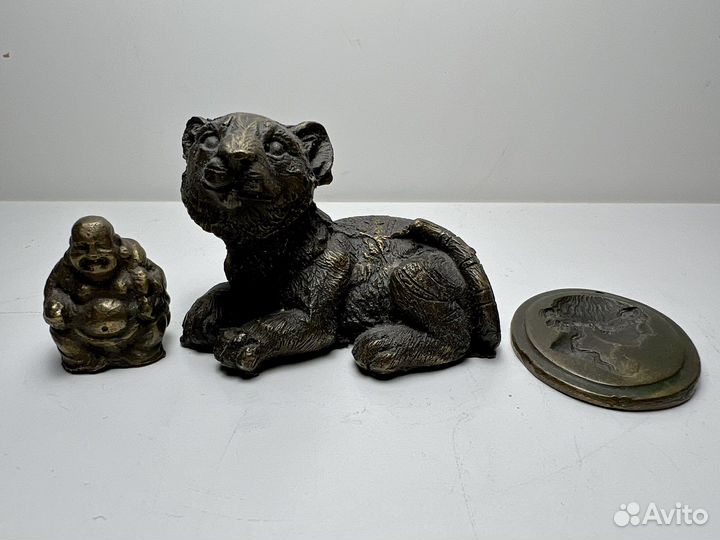 Сувениры из бронзы Будда статуэтка тигр девушка