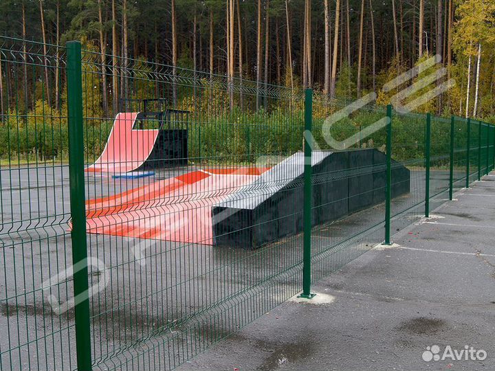 Столб для забора, 3d сетки 60х60х1,5мм L2.7м zn+пп