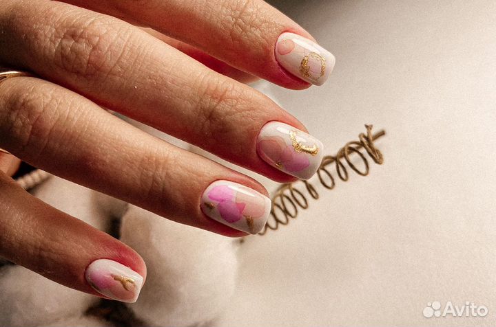 Комбинированный маникюр+покрытие гель-лаком