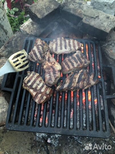 Чугунная решетка гриль новая 49*49