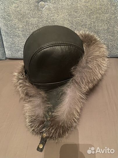 Шапка ушанка с мехом из чернобурки