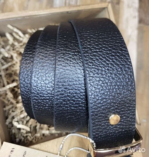 Мужской кожаный ремень ручной работы