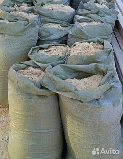 Опилки стружка в мешках