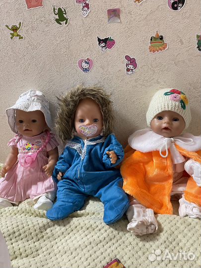Пупс baby born 2 девочки и мальчик