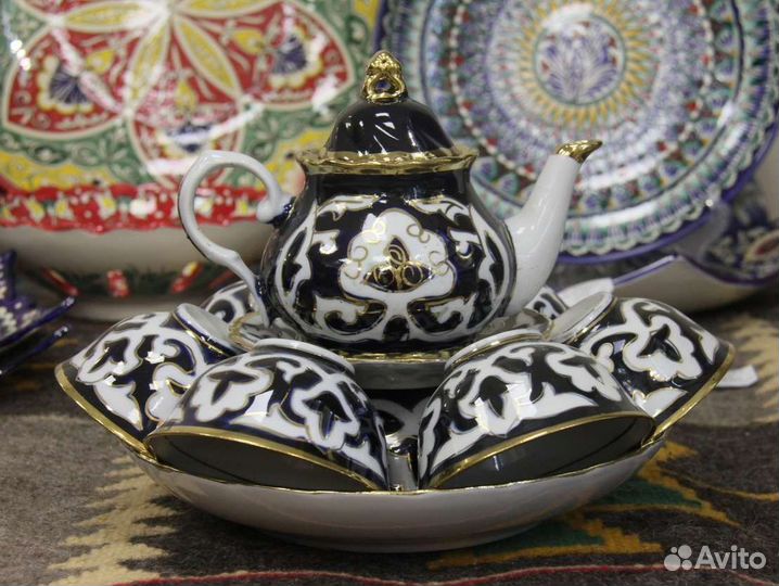Узбекский чайный сервиз Пахта