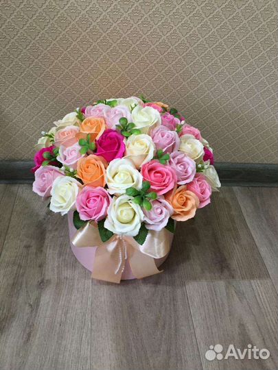 Букет из мыльных роз