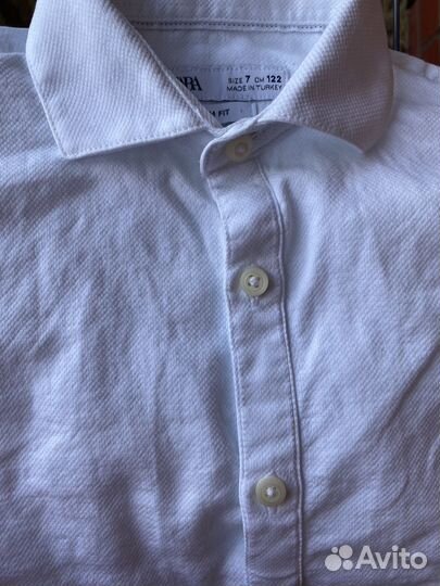 Рубашка zara 122 белая