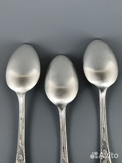 3 шт Мельхиоровые столовые ложки мнц Серебрение