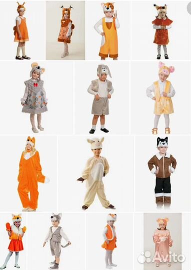 Костюмы разных животных