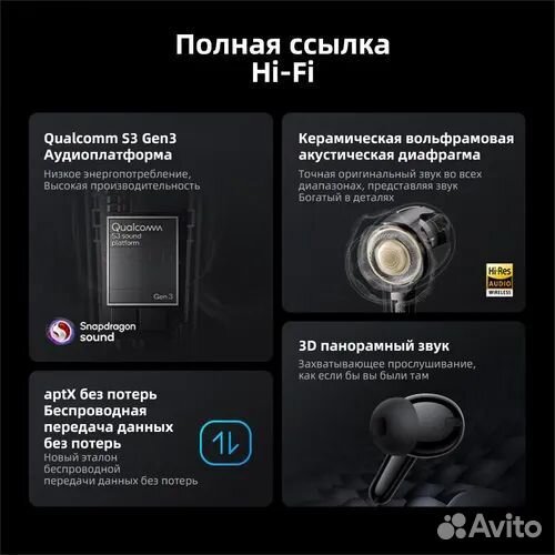 Беспроводные наушники Vivo TWS 4 HiFi / 3 Pro