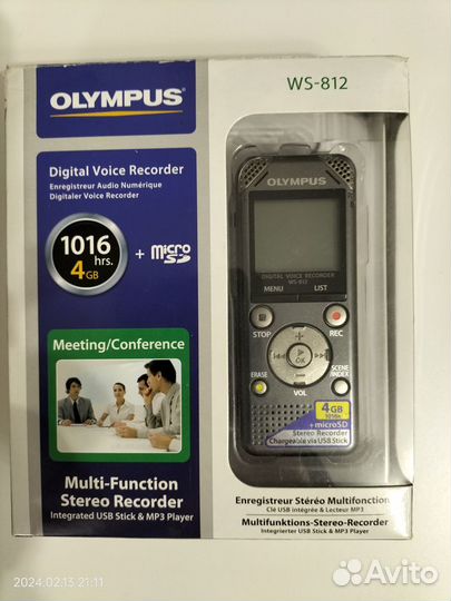 Диктофон цифровой olympus WC-812